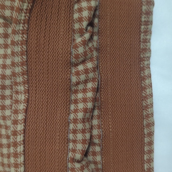 Madewell Square Neck Sports Bra, Color Check Print Size L - Picture 10 of 14